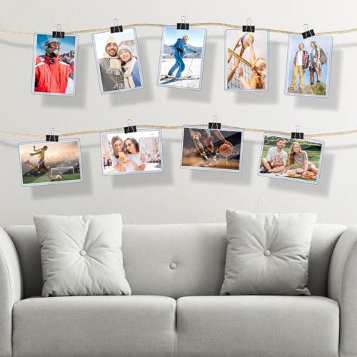 15 Pack Post Card Photo Top Loaders 4 x 6 Inches Hard Plastic Cards Sleeve Protectors Rigid Photo Plastic Sleeves for Trading Cards, Baseball Cards, Postcards