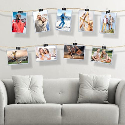 15 Pack Post Card Photo Top Loaders 4 x 6 Inches Hard Plastic Cards Sleeve Protectors Rigid Photo Plastic Sleeves for Trading Cards, Baseball Cards, Postcards