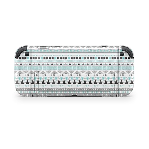 Glossy Glitter Gaming Skin Compatible with Nintendo Switch 2 Console Only - Turquoise Tribal - Premium 3M Vinyl Protective Wrap Decal Cover - Easy to Apply | Crafted in The USA by MightySkins - color: Turquoise Tribal, size: Switch 2 Console Skin Only, st