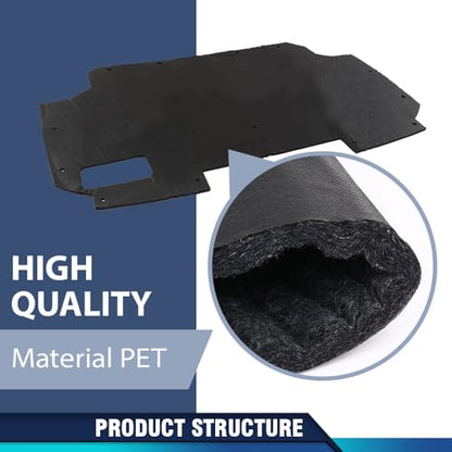 PIT66 Hood Insulation Pad W/ Clips Compatible with Ford F150 F250 F350 Bronco 1987-1991 - style: 1987-1991 Ford F150