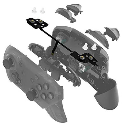 eXtremeRate Clicky Hair Trigger Kit for Nintendo Switch Pro Controller Shoulder Buttons, Custom Flashshot Trigger Stop Flex Cable for Nintendo Switch Pro Controller