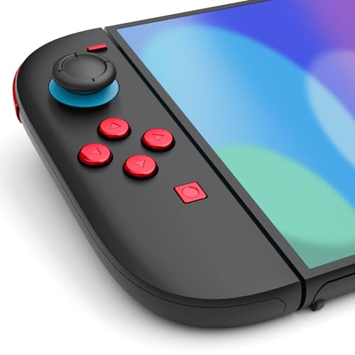 eXtremeRate DIY Replacement Full Set Buttons for Joycon 2, Custom ABXY Direction Keys Dpad + - C Home Capture Release L R ZR ZL Trigger Buttons for Nintendo Switch 2 Controller - Chrome Red - color: Chrome Red
