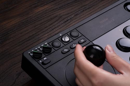 8BitDo 2.4g Wireless Arcade Fight Stick with 3.5mm Audio Jack, Mic Mute Button & Joystick Mapping Button for Xbox Series X|S, Xbox One and Windows 10 - Officially Licensed (Black) - color: Black