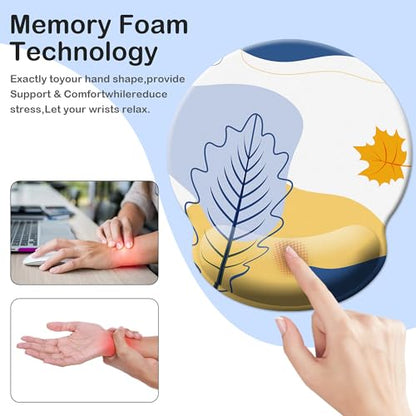 Mouse Pad Wrist Support,Ergonomic Mouse Pad with Wrist Rest,Comfortable Mousepad with Smooth Wrist Rest,Pain Relief Mouse Pads for Non-Slip Base,Computer,Laptop,Office & Home (Modern Abstract2) - color: Modern Abstract2