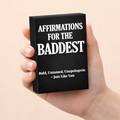 Isaac Liev Affirmation Cards for Women & Men – 50 Baddass Positive Motivational Inspirational Deck Quotes – Mindset- Cool Gifts for Him & Her, Best Friend, Coworkers, Office & Birthday - style: Baddest Affirmation