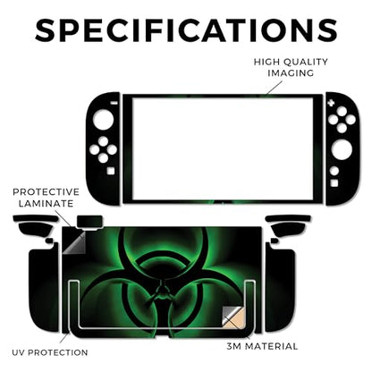 Gaming Skin Compatible with Nintendo Switch 2 Console Only - Bio Glare - Premium 3M Vinyl Protective Wrap Decal Cover - Easy to Apply | Crafted in The USA by MightySkins - color: Bio Glare, size: Switch 2 Console Skin Only, style: Matte Finish
