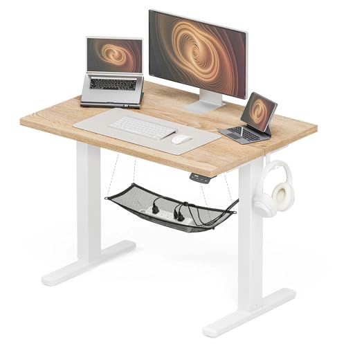 Acrolix Electric Standing Desk with Cable Management,Oak Height Adjustable Desk with Memory Presets, Sit Stand Table for Work from Home, Ergonomic Computer Desk,40 x 24 inch - color: Oak, size: 40 inches