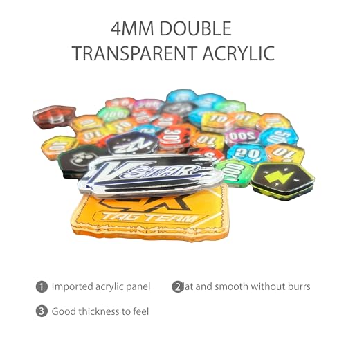Playmat for Trading Card Game – 2-Player Trainer Mat with 37 Damage Counters and Professional Storage Bag - color: New Damage Counters