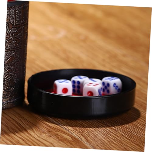5pcs Plush Leather Dice Cup Lid Accessory Dice Shaker Cup Lid Replacement Parts for Storage Case