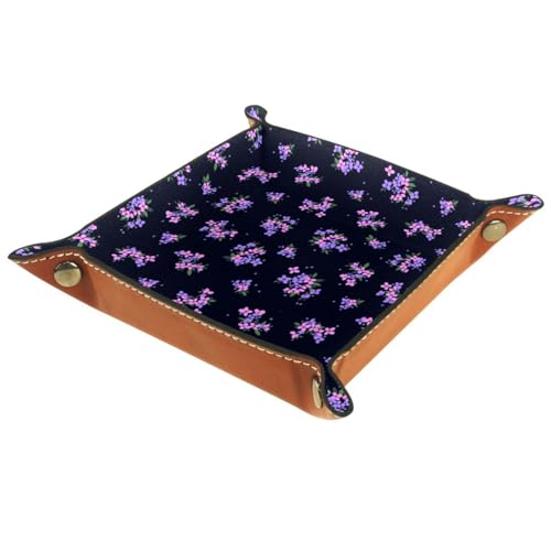 Floral Pattern Dice Tray PU Leather Dice Rolling Tray Folding Dice Holder for Dice Games, Like RPG, DND and Other Table Games - color: Multi 6