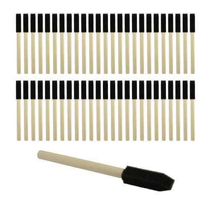 50pcs 1/2" Foam Brush with High Density Foam, mini Foam Brush for Small Project - size: 1/2 inch 50pcs