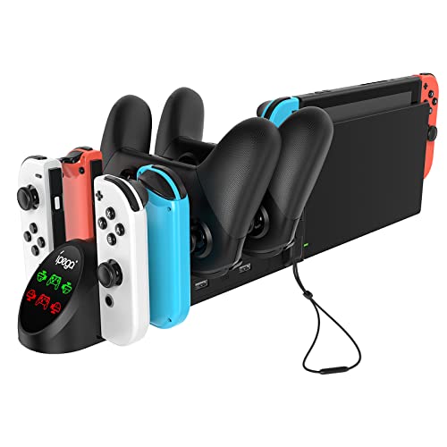 Switch Controller Charger Station for Joy Cons and Switch Pro Controllers Charging Dock with USB 2.0 Plug and Ports, Only for SwitchPro Controller