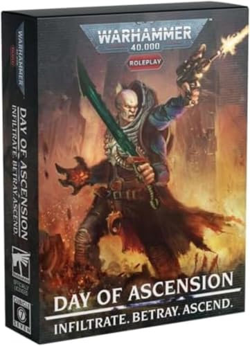 Warhammer 40,000 Roleplay: Day of Ascension Card Game by Cubicle 7 | Ages 14 and Up | 5+ Players | Standalone Narrative Card Game Set | 56 Illustrated Cards and Complete Rulebook