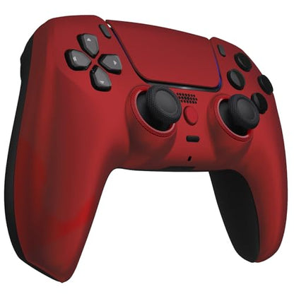 MODDEDZONE M Series Custom controller for PS5 - Wireless, OEM-Quality Custom Designs for Playstation 5 Controller- Diverse & Unique Styles for Enhanced Gaming (Soft Red) - color: Soft Red