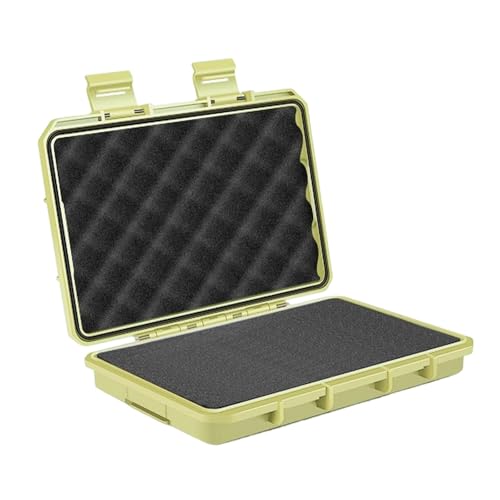 Hard Carrying Case for Small Precision Instruments, Waterproof PP Storage Box with Removable Foam Inserts, Beige L - color: Beige L