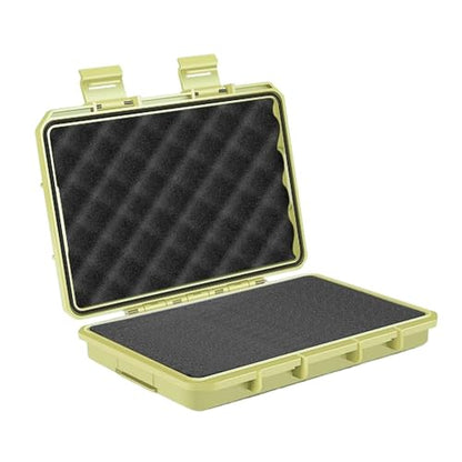 Hard Carrying Case for Small Precision Instruments, Waterproof PP Storage Box with Removable Foam Inserts, Beige L - color: Beige L