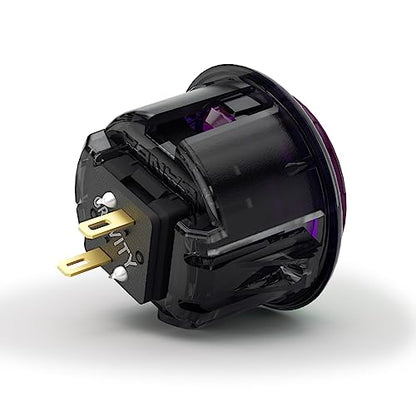 Qanba Gravity KS Mechanical Shafts Silent Pushbutton 30mm Snap-in (Boxed (Clear Black Violet D08(8 pcs) - color: Clear Black Violet D08(8 pcs）