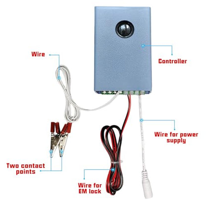 Escape Room Game Hold Hands Prop Teamwork Riddle Sensor Kit Exit Room Hold Hands to Unlock 12V EM Lock (with no audio)