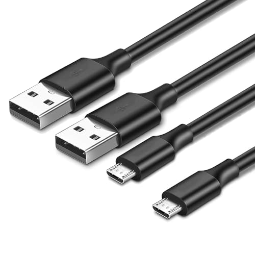 Pocxwa USB-A to Micro Charging Cable, 3.3ft USB 2.0 Charger Cord 2-Pack | Compatible with PS4 Controller, Fire TV Stick, Xbox One S/X, Samsung LG Sony Moto Nokia Old Android Phone & Tablets - size: 3.3Ft, style: 2-Pack