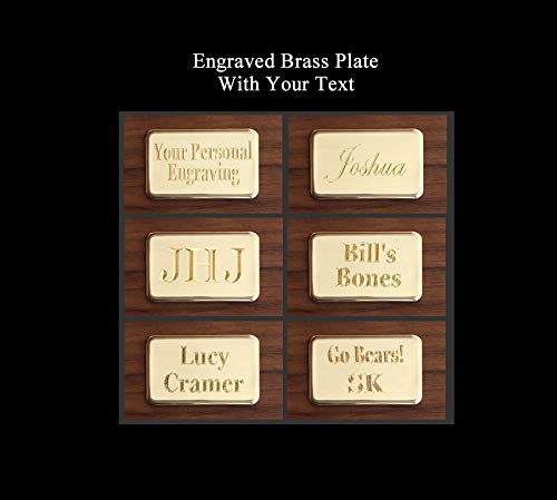 Alex Cramer The Nines Double 9 Domino Set - American-Made Solid Walnut Case Holds Our 55-Piece Domino Set for Adults - style: Personalized Domino Set