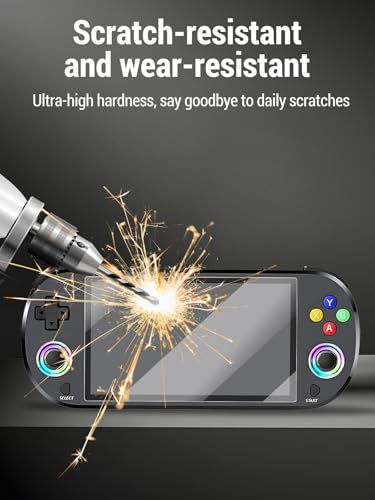 for M22pro Retro Handheld Game Console HD screen protector, 9H tempered glass, drop-proof, scratch-proof, bubble-free, for M22pro（5-inch）2 Pack.
