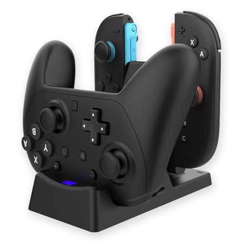 3-in-1 Charger Dock for Nintendo Switch 2 Controller | Charing for NS 2 Pro Controller 2&1 and JOYController 2, Charging Stand, LED Indicator