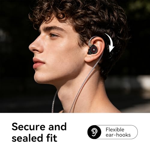 2026 Latest erabuds,KBEAR BK1 Wired Gaming Earbuds,10mm Single DD in Ear Monitor,HiFi Headset Wired Earbuds IEM Earphones with Detachable Cable for Gaming/Music/Video (White, 3.5 with mic) - color: F
