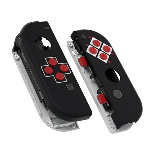 eXtremeRate DIY Replacement Shell Buttons for Nintendo Switch & Switch OLED, Classics NES Style Soft Touch Housing with Full Set Button for Joycon Handheld Controller - Console Shell NOT Included - color: Classic NES Style