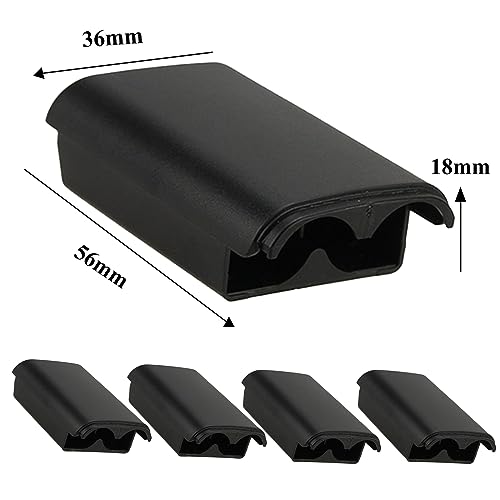 5 Pack Battery Pack Cover for Xbox 360 Wireless Controller, Replacement Battery Pack Cover Shell Case for Xbox360 (Black)