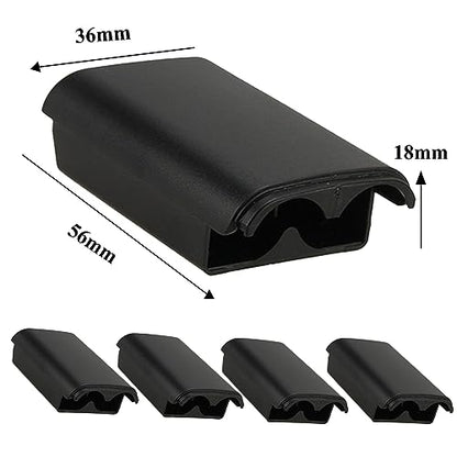 5 Pack Battery Pack Cover for Xbox 360 Wireless Controller, Replacement Battery Pack Cover Shell Case for Xbox360 (Black)