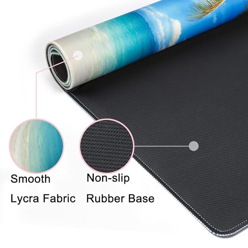 Desk Mat Pad,Large XXL Extended Mouse Pad Mat for Desktop Keyboard | 35''×15.6'' XXL Extended Gaming Mouse Pad with Non-slip Base Desk Matt Mousepad for Computer,Office,Keyboard and Laptop - color: C2-Palm Sea