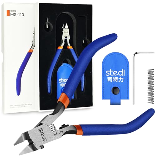 stedi Model Nipper, Sprue Cutter with Ultra-thin Single-Blade and Stiff Spring Hobby Nippers for Gundam Repairing Plastic Model and Miniature Model, Orange | Stiff Spring , Hobby Nippers for Gundam Repairing Plastic Model and Miniature Model - style: Sing