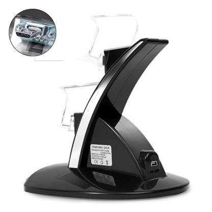PS4 Controller Charger, Megadream PlayStation 4 Charging Station for Sony PS4 / PS4 Pro / PS4 Slim DualShock 4 Controller, Dual USB Fast Charging Station Stand with LED Indicator Light