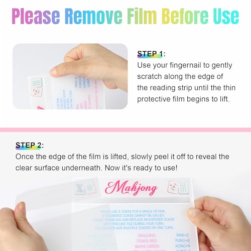 Mahjong Line Finder, 4 Pack Bright Mahjong Rules Helper Reader Tile Mixer Shufflers Beginner-Friendly Accessories (White) - color: White