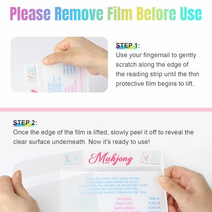 Mahjong Line Finder, 4 Pack Bright Mahjong Rules Helper Reader Tile Mixer Shufflers Beginner-Friendly Accessories (White) - color: White