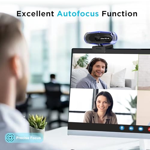 1080P 60FPS Streaming Webcam with Autofocus, Microphone, RGB Light and Tripod, USB Camera for PC/Mac, Plug and Play for Zoom, Skype, YouTube, Online Meetings - style: 1080P+60FPS