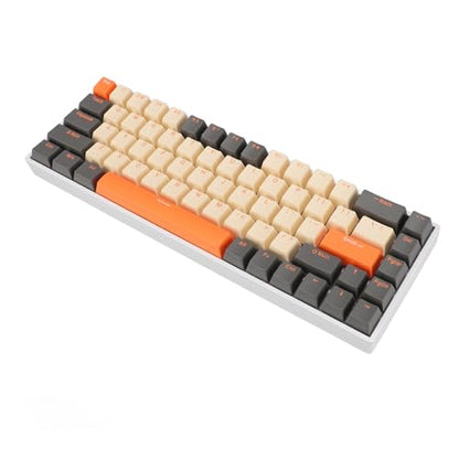 Zopsc 68 Keys Mechanical Keyboard, 60 Percent Compact RGB Backlit Gaming Keyboard, Red Switch Ergonomic Wired Keyboard for PC