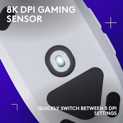 Logitech G203 Wired Gaming Mouse - White | LIGHTSYNC RGB, On-Board Memory, 6 Programmable Buttons, Compabile with PC/Mac - color: White