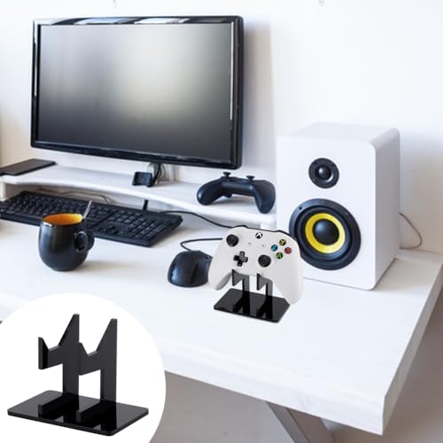AHANDMAKER 1 Tier Controller Holder Headset Stand Acrylic Organizer for Pro Controllers Display and Organization Universal Gaming Setup Essentials Game Room Accessories