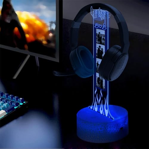 Custom Couple Photo Headphone Holder, Personalized Led Headphone, Headset Holder Gift for Him, Valentine's Day Gifts for Couple, Custom Gift for Gamers, Boyfriend Gifts, Couple Photo - color: 15