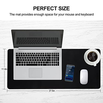 Large Gaming Mouse Pad with Stitched Edges,[27.5x11.8In] Extended Mouse Pad with Non-Slip Natural Rubber Base for Gamer/Desktop/Office/Home (70x30 Blackus) - color: 70x30 Blackus
