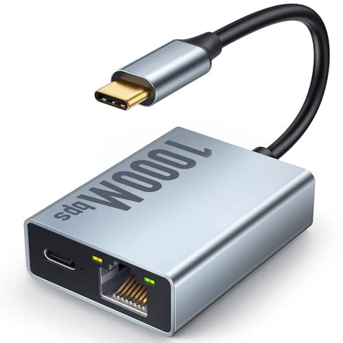 ELECTOP 1000Mbps Ethernet Adapter for Chromecast with Google TV, USB Type C to RJ45 Gigabit Ethernet Network Adapter Compatible with Google TV Chromecast HD/4K and More Streaming Sticks - color: Black 1000 Mbps USB Type C Ethernet Adapter 1 Pack