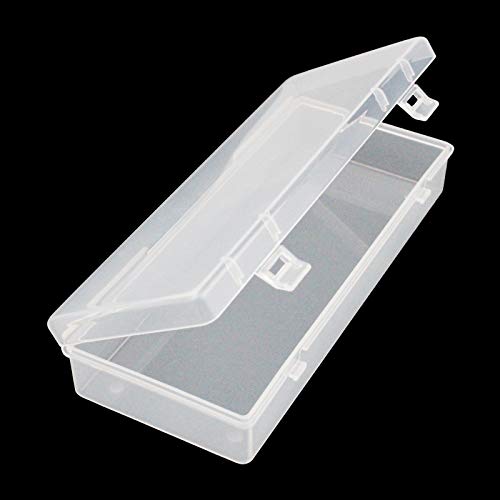 6 Pack Rectangular Clear Plastic Storage Containers Box with Hinged Lid for Beads and Other Small Craft Items (6.1 x 2.56 x 1.18 inch) | Hinged Lid, For Beads and Small Craft Items, 6.1 x 2.56 x 1.18 inch - size: 6.1 x 2.56 x 1.18 inch