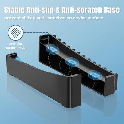 ZYTHRONE Horizontal Stand Compatible with PS5 Slim & Pro Console, Base Stand for PlayStation 5 Slim/Pro Disc & Digital Editions, Hold 12 Pcs Game Disc (Not for PlayStation 5 2020), Black - color: Black