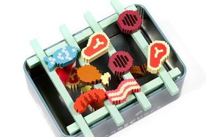 Alley Cat Games Barbecubes, for Ages 6 and Up, 2 to 6 Players | Fast-Paced BBQ Balance Game with Tongs, Stacking Food Pieces, and Elimination Gameplay, Kids, Family, and Game Night Fun