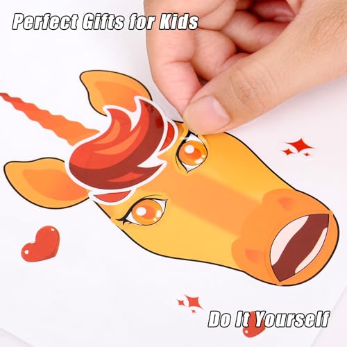 48 Sheets Create Unicorn of Dreams Stickers, Make Your Own Stickers for Boys and Girls, Travel Sticker Books, Party Favors, Birthday, Home, School and Activities Gifts for Kids Ages 3+ - style: Unicorn