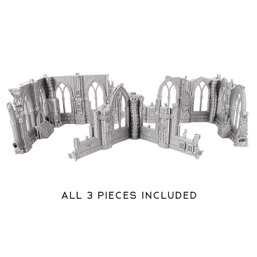 Sci-Fi Ruin Set 2 - Modular Sci-Fi Terrain for Tabletop Wargaming Competitive Ruins 28mm 32mm - style: One Set