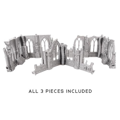 Sci-Fi Ruin Set 2 - Modular Sci-Fi Terrain for Tabletop Wargaming Competitive Ruins 28mm 32mm - style: One Set