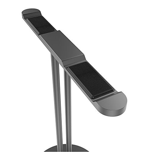 JOKItech Double Headphones Stand, Aluminum Alloy Desk 3 Headsets Holder Supporting Desktop Earphone Hanger Mount Storage Rack with Heavy Base for Home and Office Display Spacegrey - color: Spacegrey