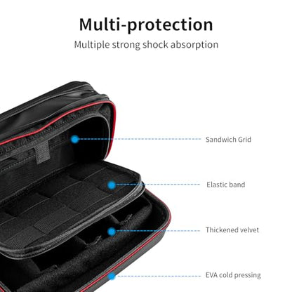 TELESIN Large Carry Case Carrying Travel Bag for GoPro Max Hero 13 12 11 10 9 8 7 6 5 DJI Action 3 4 5 Osmo Pocket 3 Insta360 X3 X4 X5 Go3 Ace Pro AKASO Battery Charger Strap Mount Accessories - size: Large